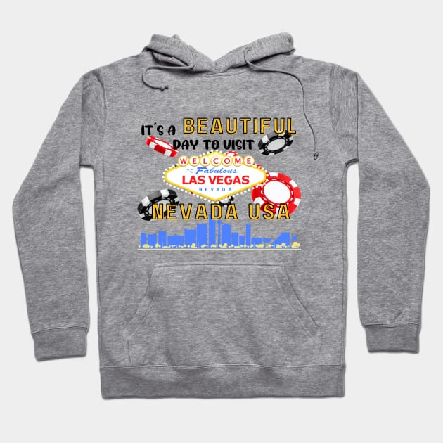 Travel to beautiful Las Vegas in Nevada. Gift ideas for the travel enthusiast available on t-shirts, stickers, mugs, and phone cases, among other things. Hoodie by Papilio Art